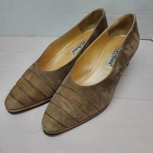 D'Rossana by Charm Vintage‎ Italian Suede Leather Heels 8.5